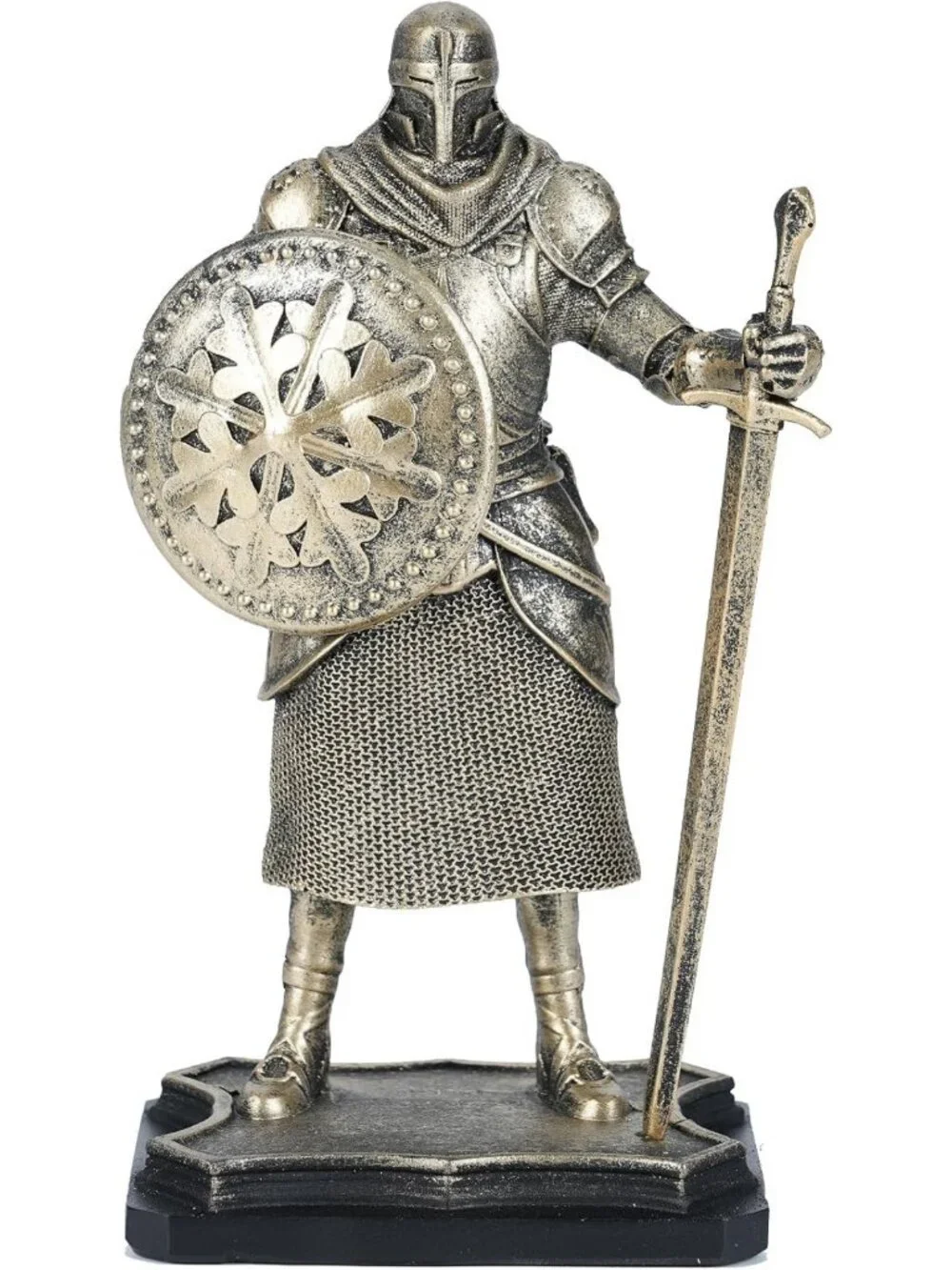 7'' Warrior Figurine Statue - Guard Soldier Knight Decor for Office & Study Room